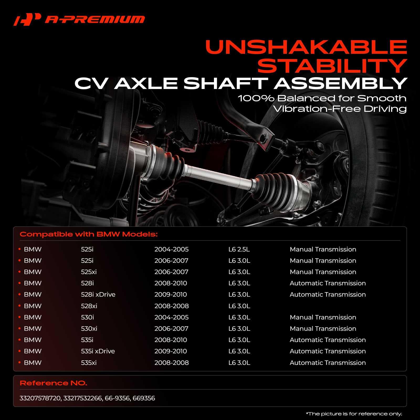 Amazon.com: A-Premium CV Axle Shaft Assembly Compatible with BMW